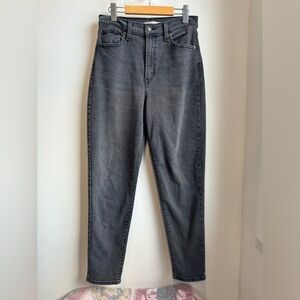Levis High Waisted Mom Jeans Skinny Jeans Faded Black